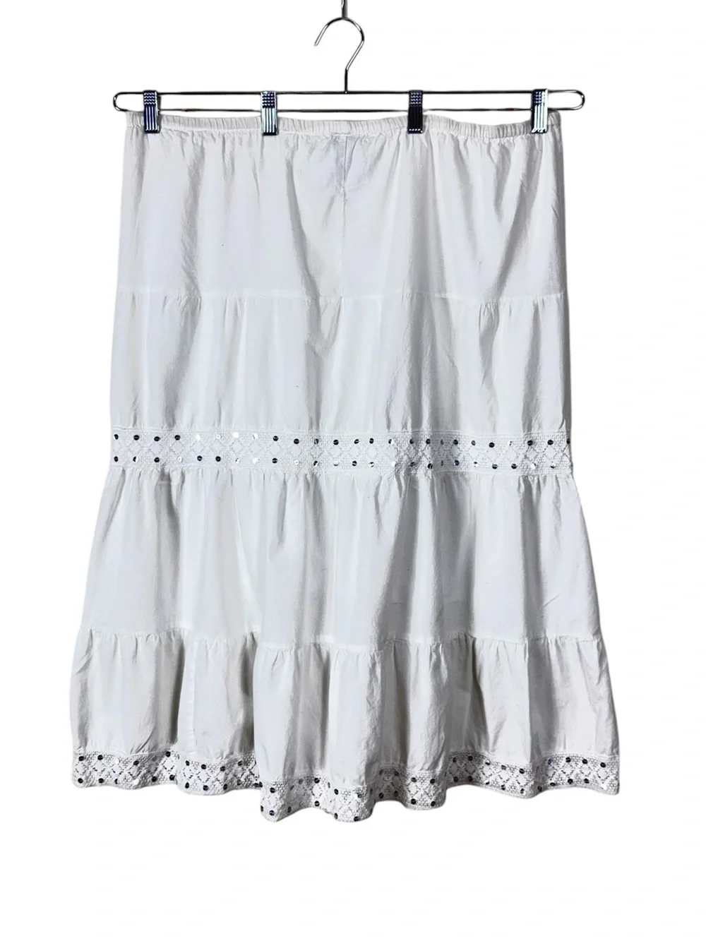 Womens Bohemian Midi Skirt Size 1X Festival Coachella Coastal Cottage Prairie